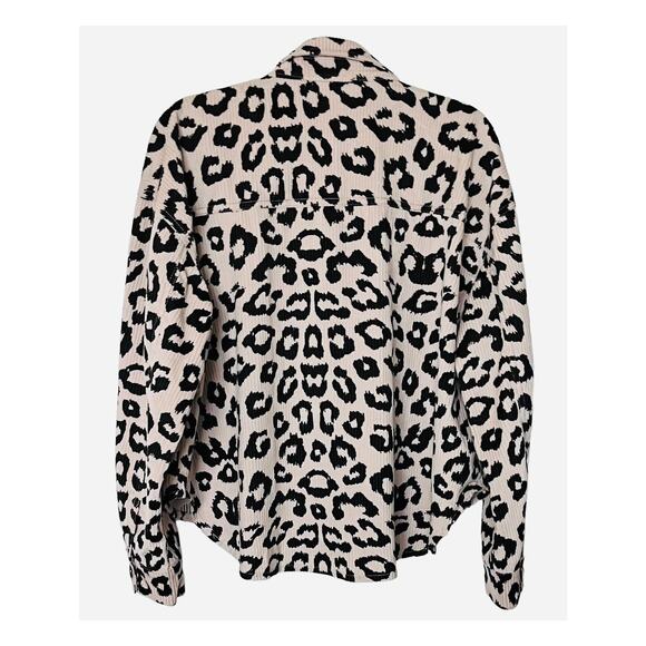 HEYDAY CASUAL BUTTON JACKET, WOMENS, S, BLACK & VERY LIGHT PINK - ANIMAL PATTERN - Picture 5 of 9